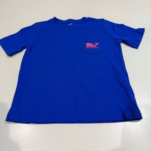 Vineyard Vines Blue Short Sleeve Tee with Whale Logo.  Size 4T